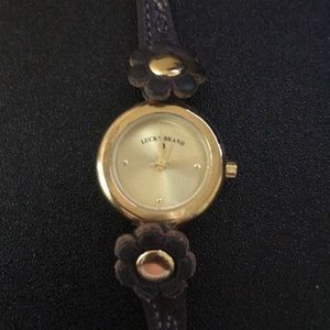 Lucky Brand Thin Leather Strap Watch